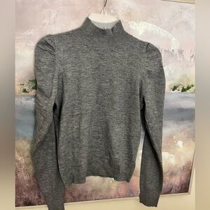 Express Heather Gray Ribbed Sweater